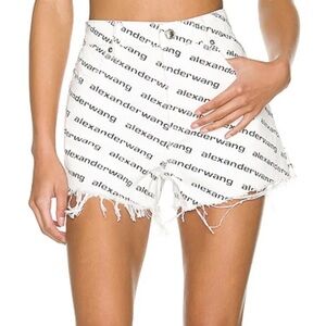 Alexander Wang Printed Jean Shorts